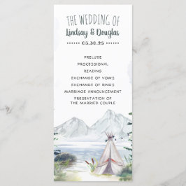 Boho Montanhas Aventura Programas De Casamento
