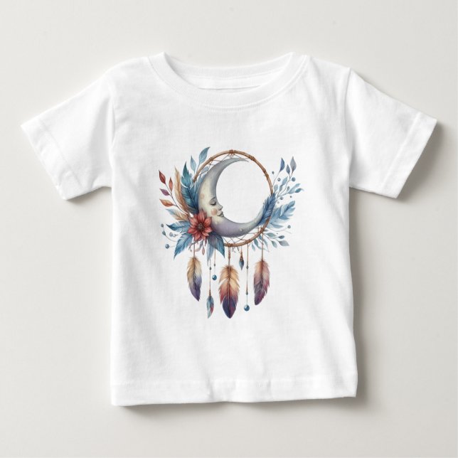 Boho Moon Baby T-shirt (Frente)