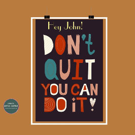 Boho Motivational Poster Não deixe de fazer isso