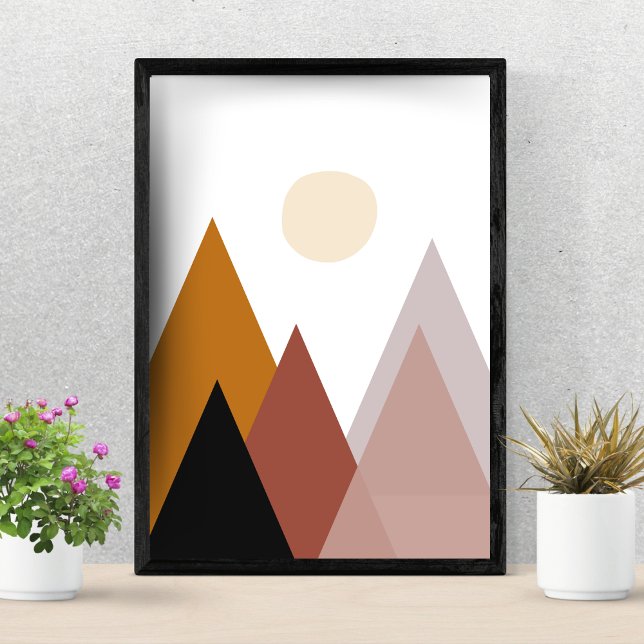 Boho Mountain estilo Poster minimalista moderno (Criador carregado)