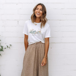 Boho Mountain Mama Winter Wildflower T-shirt