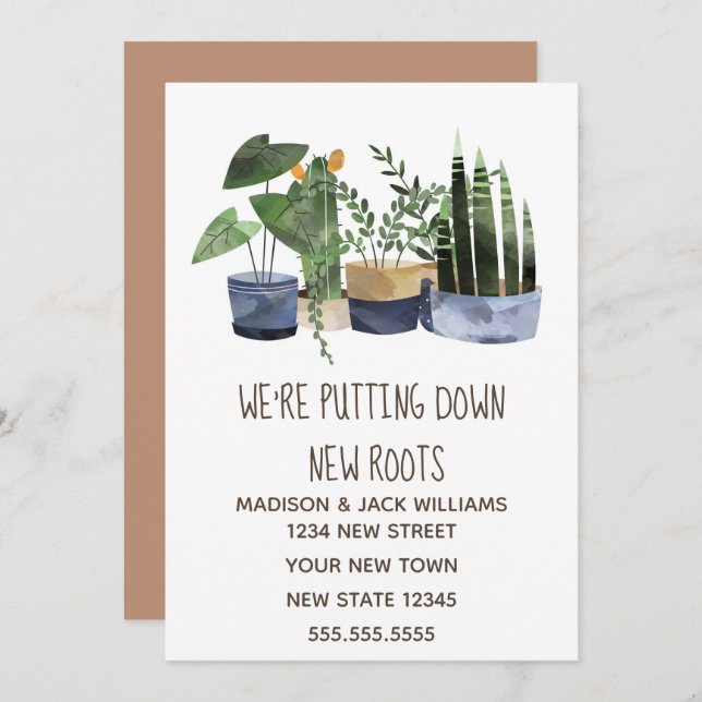 Boho | Mudança de endereço | Anúncio de mudança (Frente/Verso)