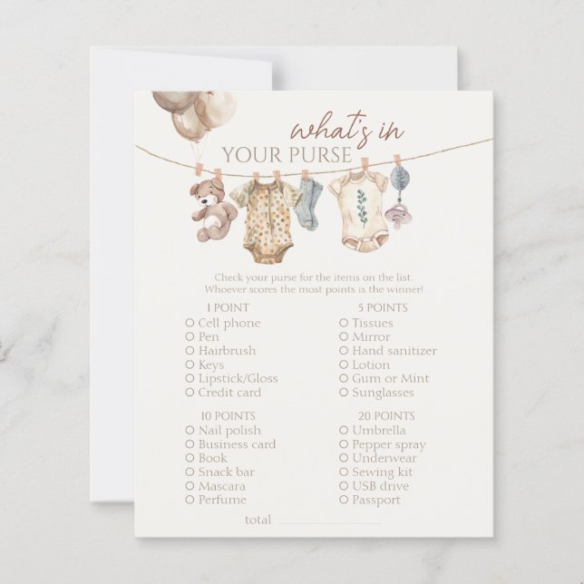 Boho Neutral Bebê Roupa o que em seu jogo de bolsa (Frente)