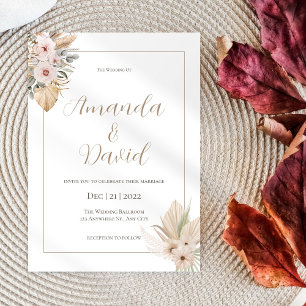 Boho Neutral Convite Floral