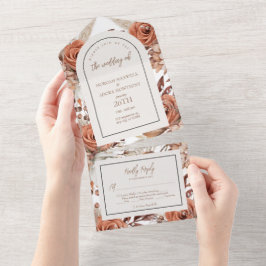 Boho Neutral Watercolor Pampas Wedding