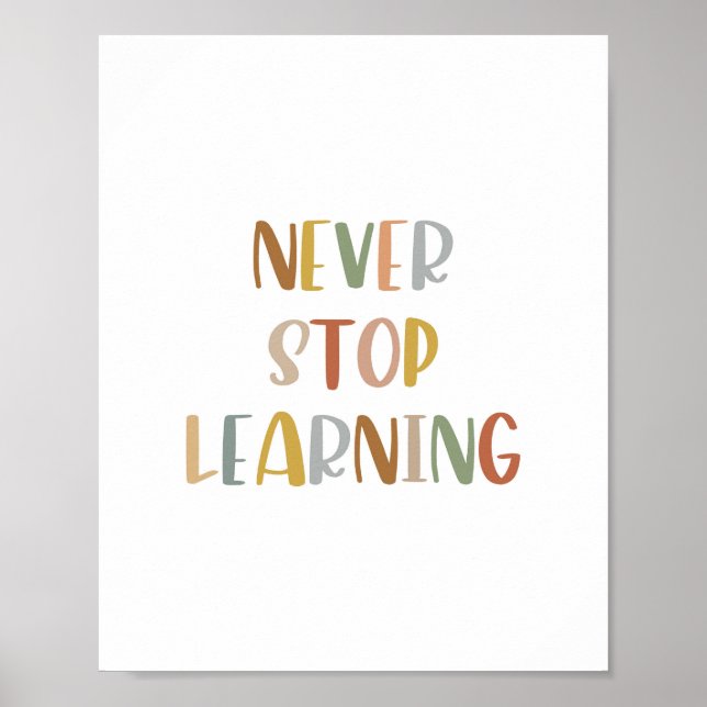 Boho nunca pára de aprender Poster (Frente)