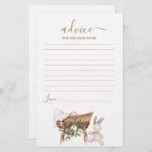 Boho Nursery Advice para a mãe ser cartão