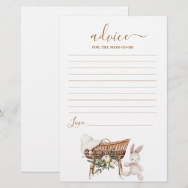Boho Nursery Advice para a mãe ser cartão