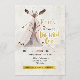Boho O Primeiro Convite De Aniversário