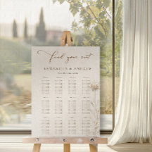 Boho Orgânico Marfim Pampas Assentos de Casamento