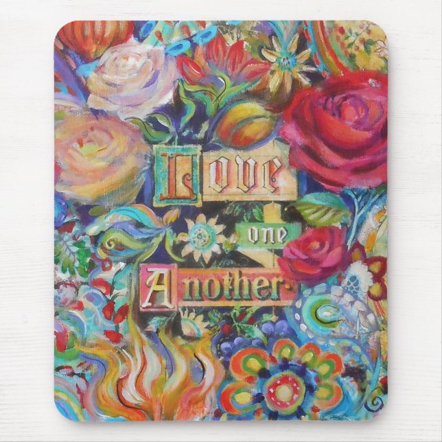 Boho Paisley Love Mousepad (Frente)