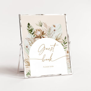 Boho pampas assina poster do livro convidado