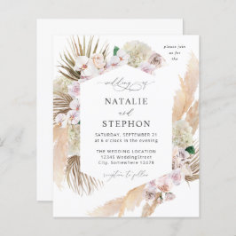 Boho Pampas Grass Beach Casamento Floral