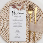 Boho Pampas Grass Earthy Menus<br><div class="desc">Boho Pampas Grass Terthy Menus Casamento Nascença Menus Casamento,  Menu Casamento Russo,  Menu Casamento Floral,  Menu Mesa Casamento</div>