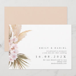Boho Pampas Grass Novo Convite para Data de Casame