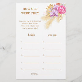 Boho pampas - Qual era a idade deles no jogo do ca