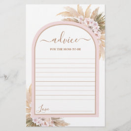 "Boho Pampas Rosa" - Aconselhamento para a mamãe s