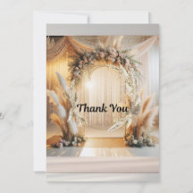 Boho Pampass Convite Floral Para Casamento |Editáv