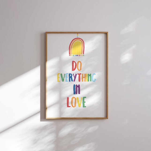 Boho pastel Faça tudo no amor poster (Criador carregado)