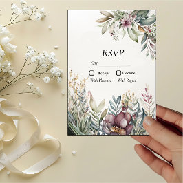 BOHO Pastel Garden Colors Weding RSVP