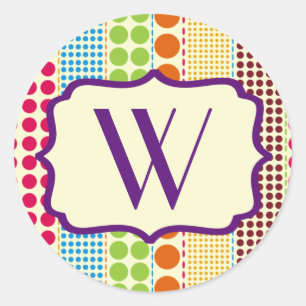 Boho pontilha a etiqueta do monograma