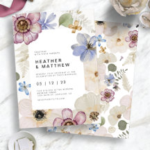 Boho Primavera Floral Wedes Convites