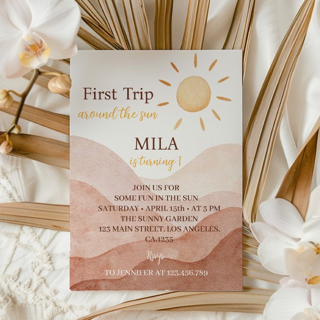 Boho Primeira Viagem Em Torno Do Convite Ao primei (Criador carregado)