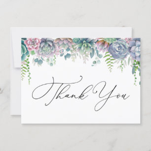 Boho Purple e Green Succult Obrigado