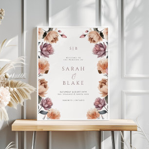 Boho Purple Floral Poster