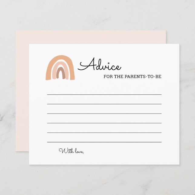 Boho Rainbow Baby Advice Para Os Pais Serem (Frente/Verso)