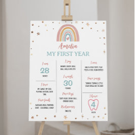 Boho Rainbow Birthday Poster