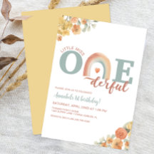 Boho Rainbow Convite de Aniversário Maravilhoso - 