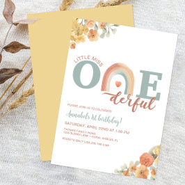 Boho Rainbow Convite de Aniversário Maravilhoso -