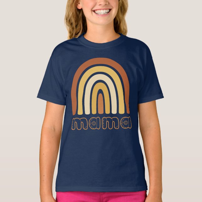 Boho Rainbow Mama T-Shirt (Frente)