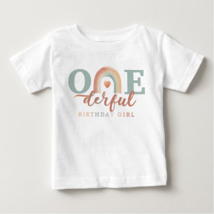Boho Rainbow Maravilhoso Birthday Girl T-Shirt - 1