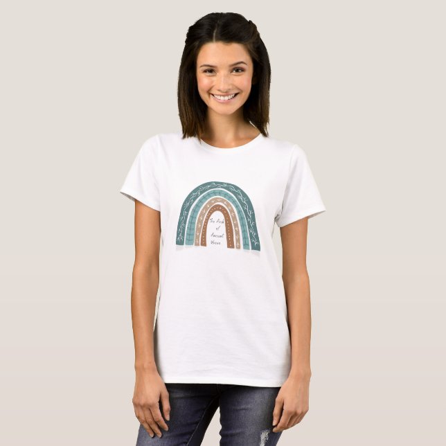 Boho Rainbow T-Shirt - Estilo de Primavera artísti (Frente Completa)