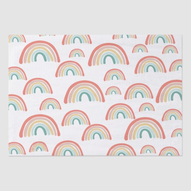 Boho Rainbows Decoupage Wrap Papel Tecidual (Frente )