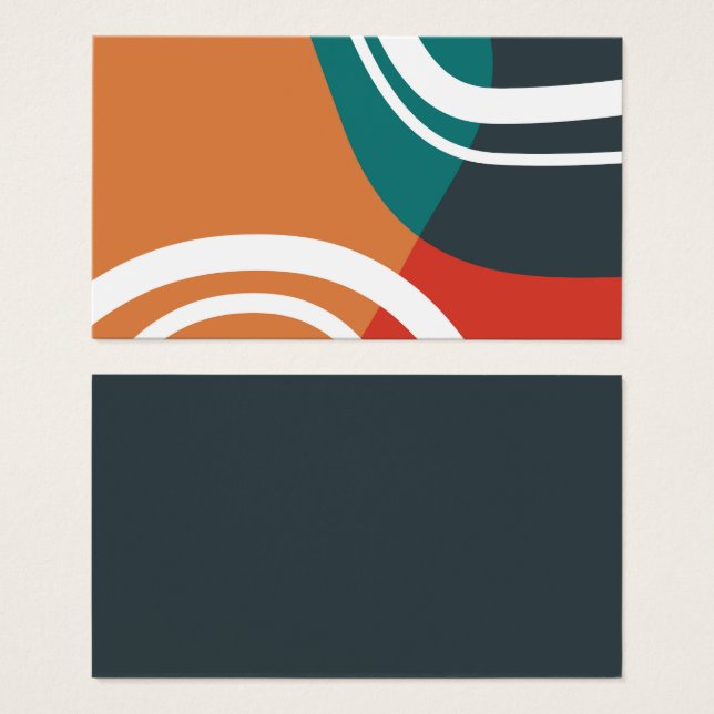 Boho retro cores abstrato line art (Frente & Verso)