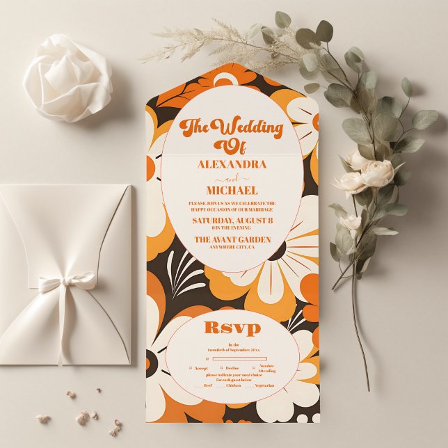 Boho Retro Floral Wedding (Criador carregado)