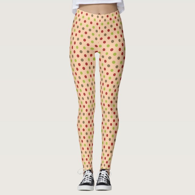 Boho Retro Modern Dot Leggings (Frente)