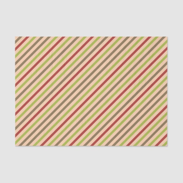 Boho Retro Modern Stripe Papel Tecido (Frente )