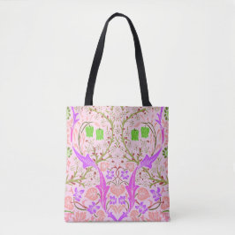 Boho Rosa Floral William Morris Art Tote Bag