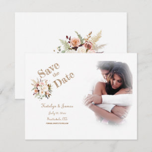 Boho Rosas Suaves/Flores Brancas/Casamento/SalvarD
