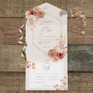 Boho Rust Fall Floral no Janto Cream