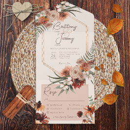 Boho Rust & Neutral Fall Floral Janto