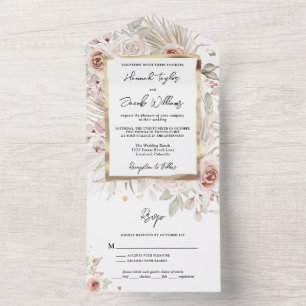 Boho Rustic Floral com RSVP Wedding