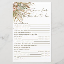 Boho Rustic Pampas Grass Advice Floral para Noiva