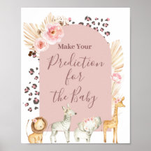 Boho Safari - Previsões para Poster bebê