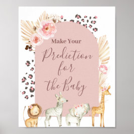 Boho Safari - Previsões para Poster bebê