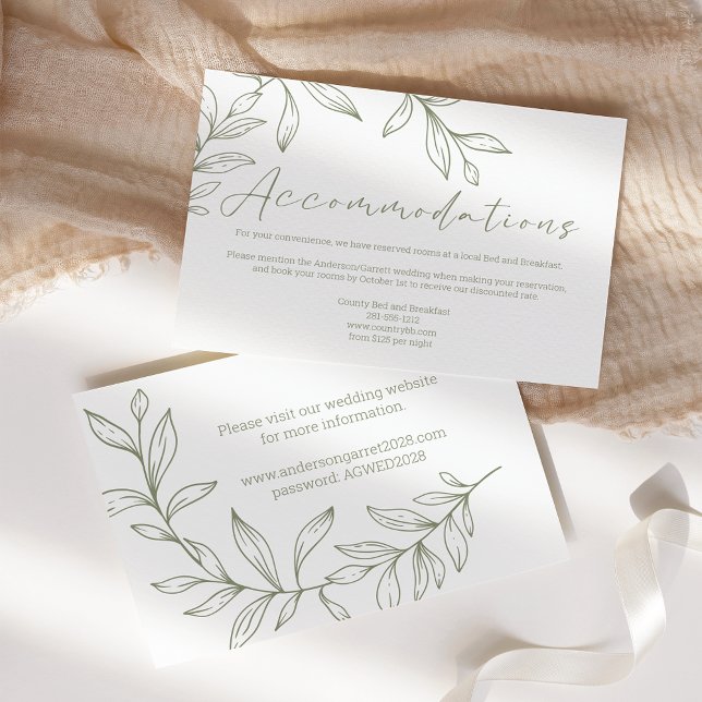 Boho Sage Flowers Cartão de Casamento (Criador carregado)